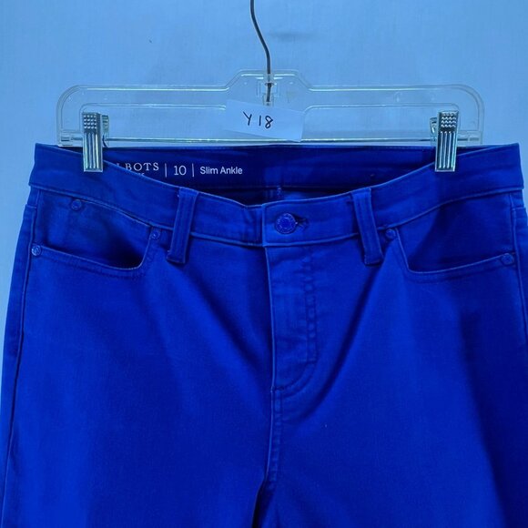 Talbots Flawless Slim Ankle Jeans Womens 10 Mid Rise Stretch Denim Zip Fly Blue - Picture 13 of 13